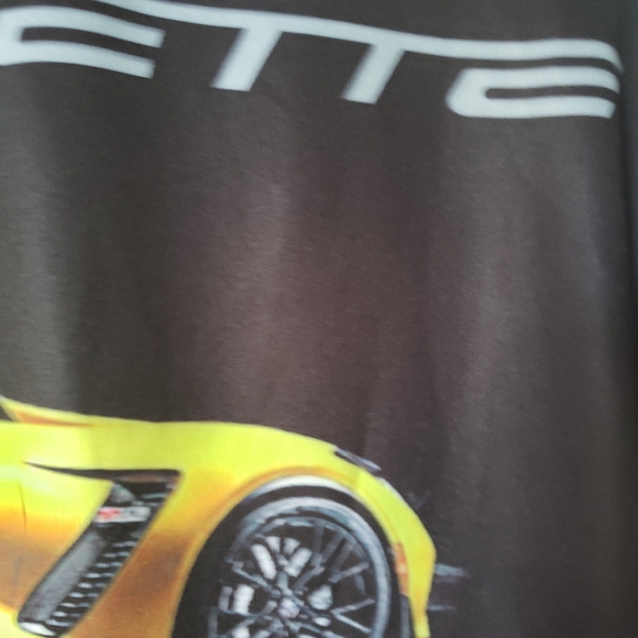 Corvette Shirt Mens Size XL Black Short Sleeve Back Graphic Vette Cars - Picture 4 of 4